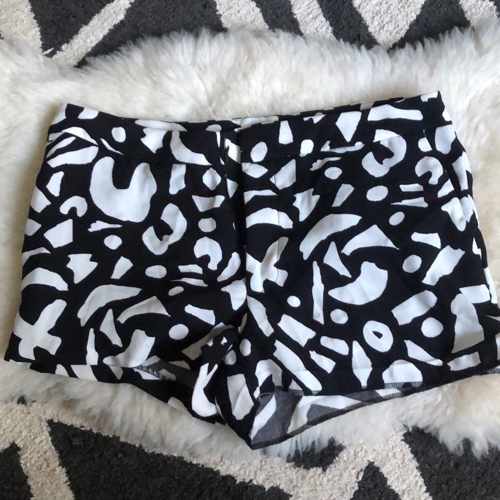Black and White Print Shorts